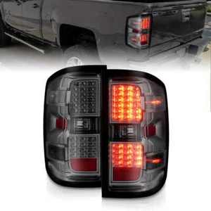 Luces traseras de lente de humo cromadas con barra de luz para Chevy Silverado 1500 14-18 con halógeno - Imagen 1 de 6