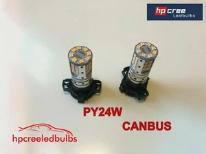 NEW UPGRADE 54W PY24W HP SMD LED AMBER INDICATOR CANBUS* BULBS FITS BMW MERCEDES - Picture 1 of 4