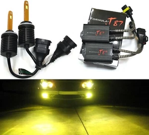 LED M10 Canceler 886 3000K Yellow Two Bulb Fog Light Upgrade Replacement Lamp EO - Picture 1 of 12