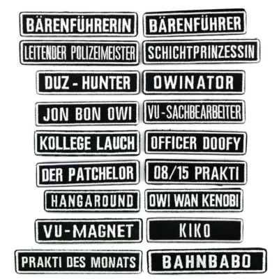 GEARBUDDIES Namensschilder 2.0 Textil Klett Patches