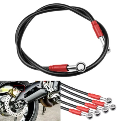 US 120cm Motorcycle Electric Bike Brake Pipe Braided Brake Oil Hose Line Parts - Image 1 of 4