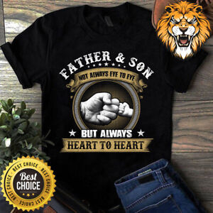 Father and Son Not Always Eye to Eye but Always Heart to Heart Dad Tshirt