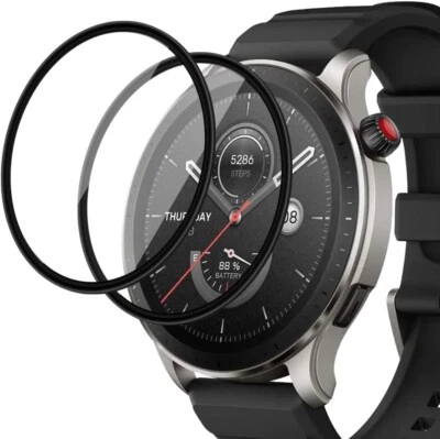 2X Cristal Protector 3D para Amazfit GTR 4 Lámina Blindada Pantalla Completa Curvada - Imagen 1 de 4