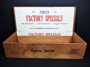 Vintage Florida Factory Specials Wood Cigar Box~Collectible - Picture 1 of 10