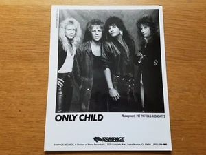 ONLY CHILD Rampage Records 8x10 BLANCO Y NEGRO Kit de Prensa Foto HARD ROCK METAL - Imagen 1 de 1