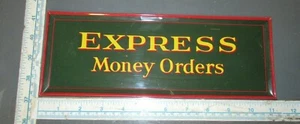 Vintage 1939 Express Money Orders Tin Tray Sign - Picture 1 of 3