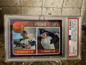 2018 Topps Heritage M Andujar/C Frazier Chrome Purple Refractor PSA 10 - Picture 1 of 2