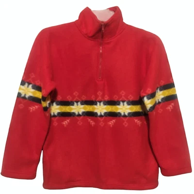 Vintage Bugle Boy Snow Fleece Quarter Zip Long Sleeve Pullover Top Small - Image 1 of 4