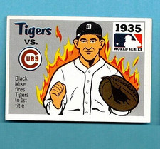 1971 Fleer R.G. LAUGHLIN WORLD SERIES 1935 Tigers v. Cubs #33 BLACK BACK EXMT