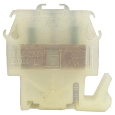 Lot of 6 Square D 9080-GR6 Terminal Blocks 600V 8-22AWG SER B USA New - Image 1 of 4