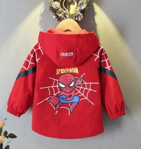 Giacca bambini Spiderman Giubbino autunnale giubbetto cappuccio bimbi - Foto 1 di 11