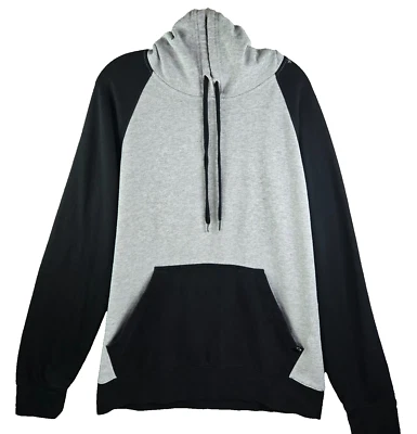 Oakley Hoodie Mens Large Heather Gray & Black Cotton Pouch Pocket Logo Pullover - Imagem 1 de 4