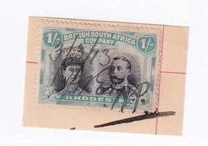 RHODESIA BSA # 111 VF-KGV1 Y QUEEN MARY EN PIEZA DE GATO VALOR $32+ (MARY & GEORGE - Imagen 1 de 1