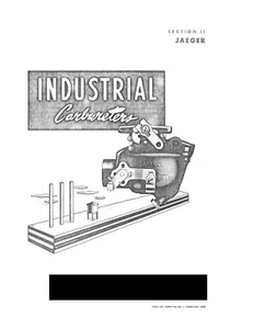 Identification Chart Marvel Schebler Industrial Carburetors Sec 2 Jaeger TSX - Picture 1 of 9