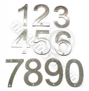 Stainless Steel House Numbers - No 338 - SCREW on house / Door / Building 10cm - Picture 1 of 1