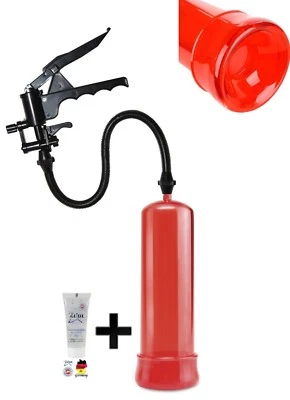 TOY JOY Pompa di potenza pompa per pene pompa per vuoto 012 FirePumpSE ROSSO 1 x gel kolo impugnatura a forbice