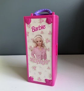 Vintage 90s Barbie Mattel Pink Purple Plastic Storage Case Closet - Picture 1 of 16