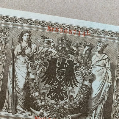 UNC Very Large 1910 Germany 1000 Mark Banknote. WWI WW1 Era Currency, Berlin. - Image 1 of 4