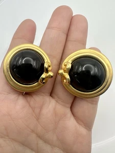 Vintage unsignierte Givenchy goldfarbene Ohrclips  - Bild 1 von 6