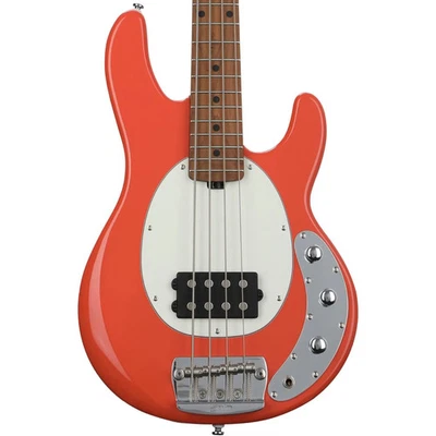 Sterling By Music Man StingRay RAYSS4 Short-scale Bass Guitar - Fiesta Red - Image 1 of 2