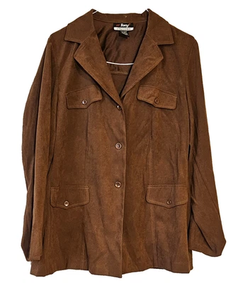 De Colección Who's Tracy Para Mujer 16W Marrón Años 70 Traje de Ocio Chaqueta Boogie Noches Disco Foto 1 de 4