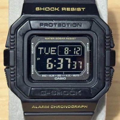 Reloj digital Casio G-Shock DW-D5500-1B pantalla negativa apagada para hombre 5500 Foto 1 de 4