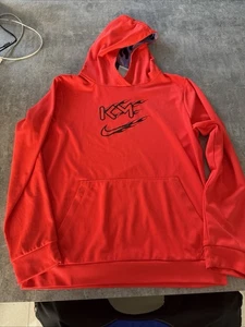 Nike Dri-Fit Kylian Mbappe Orange KM Hoodie Kids Size L 147-158cm worn once - Picture 1 of 1