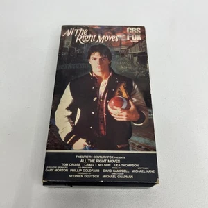 All The Right Moves Tom Cruise (VHS) CBS Fox First Print OOP No Barcode Tape - Picture 1 of 4