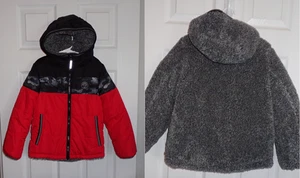 GERRY Reversible Insulated Hooded Jacket Size 6 Red, Black & Gray Snow Ski Coat - Picture 1 of 18