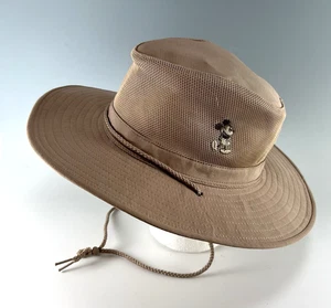 Cappello sole safari beige cachi Disney maglia ricamo Topolino taglia unica adulto - Foto 1 di 10