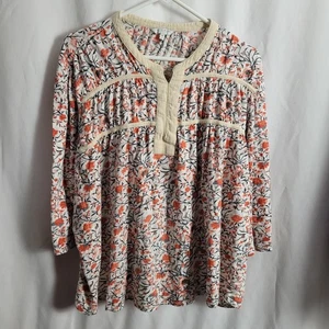 Top Coqueta Campesino BOHO Elegante Marca Lucky Top Floral Cottagecore Farmcore - Imagen 1 de 13