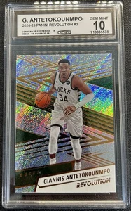 2024-25 Panini Revolution Giannis Antetokounmpo #3 Graded 10 Gem Mint - Picture 1 of 2