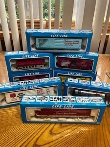 VINTAGE 1982 LIFE LIKE CAMPBELL'S SOUP CO. TRAIN SET LOCO, 7 CARS, TRACK,TRANS. - Picture 1 of 12