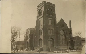 RPPC Concordia,KS New M.E. Church 1909 Cloud County Kansas Real Photo Postcard - Picture 1 of 5