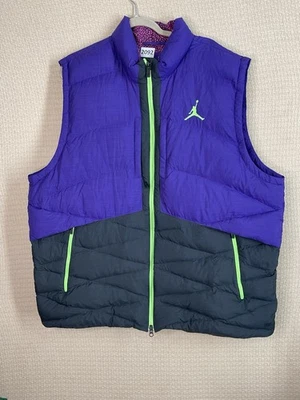 Jordan V Fresh Prince 75%Down Puffer Vest Purple/Charcoal Elephant Men’s 3XL - Image 1 of 4