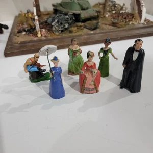 MINIATURES VICTORIAN CIVILIANS in FORMAL DRESS Lead Figure Set Of 6 - Bild 1 von 9