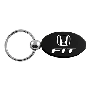 Oval Keychain for Honda Fit on Black [Officially Licensed] - Picture 1 of 2