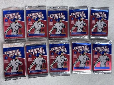 Lot of 10 Factory Sealed 2012 Panini Triple Play Baseball 7-Card Packs MLB - Image 1 of 3