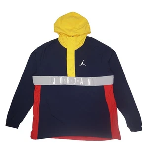 Vintage NIKE AIR JORDAN Windbreaker KAPUZENJACKE HERREN GR. M Navy Blau - Bild 1 von 21