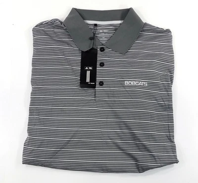 Charlotte Bobcats Adidas Golf Grey/White Polo Shirt Climalite (Size 3XLT) NWT - Image 1 of 4