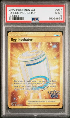 2022 POKEMON GO SECRET #087 FULL ART/EGG INCUBATOR PSA 9 - Image 1 of 2