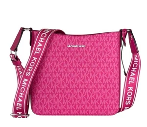 MICHAEL KORS JET SET TRAVEL SMALL SHOULDER MESSENGER BAG MK DRAGON FRUIT - Picture 1 of 15