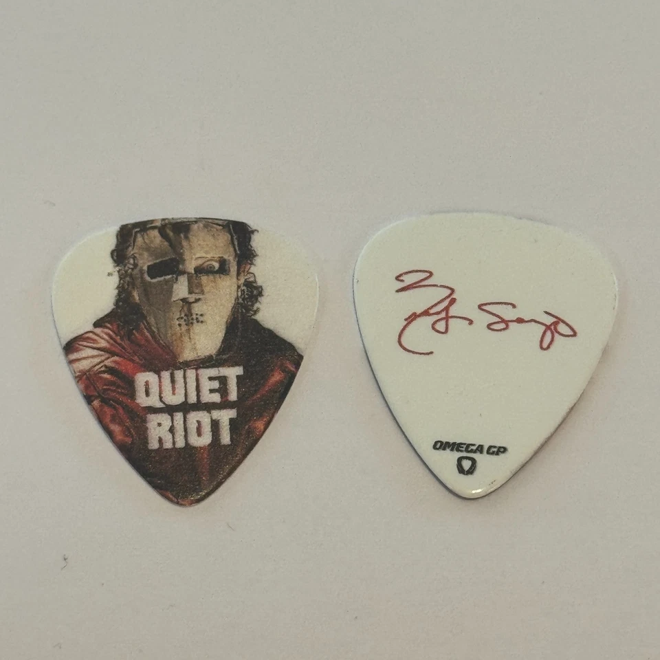 QUIET RIOT RUDY SARZO RED SIGNATURE GUITAR PICK 2025 TOUR CONCERT PLECTRUM RARE - Image 1 of 1