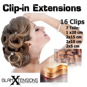 Full Head Clip in Remy Human Hair 100% Extensions komplette Haarverlängerung - Bild 1 von 24