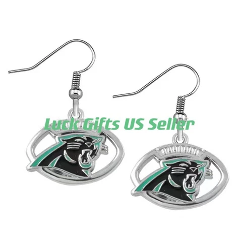 NFL Football Team Carolina Panthers Dangle Earrings Fashion Gift Cover