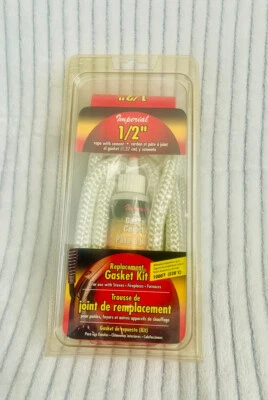 IMPERIAL 1/2" Replacement Gasket Set -Rope & Cement- Stoves, Fireplaces, Furnace - Image 1 of 3