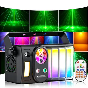 5in1 RGB Laser Beam Projektor Lichteffekt Party DMX Strobe Halloween Bar Disco - Bild 1 von 11