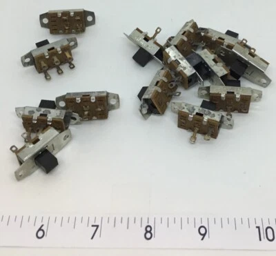 Lote de 14 Interruptor Selector Deslizante Continental Wirt SPST DPST DPDT SPDT Micro Mini Foto 1 de 4