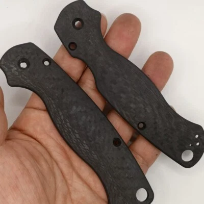 1 Pair 3k Carbon Fiber Grip Handle Scales for Spyderco Paramilitary 2 Para2 C81