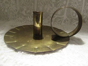 Großer Vintage Messing Kerzenständer Kerzenständer Wee Willie Winkie Landhaus Deko - Bild 1 von 11